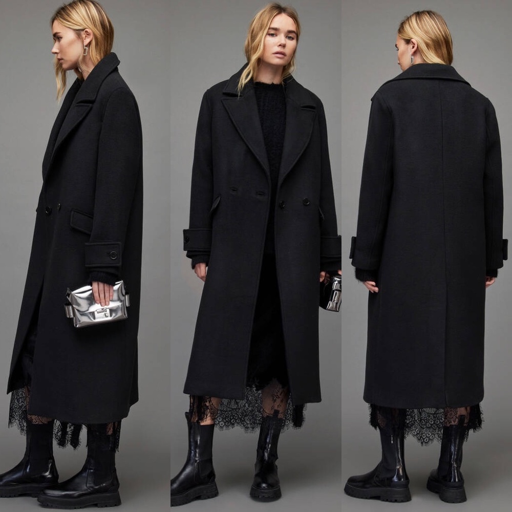 All saints Mabel oversized double breasted wool blend coat FINAL PRICE NO OFFER